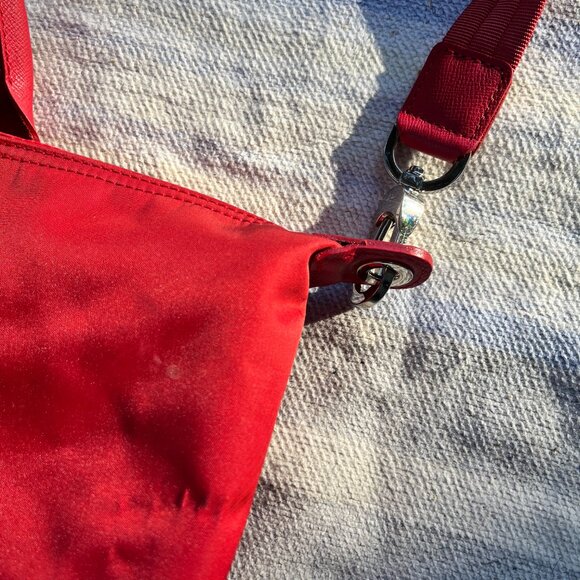 LONGCHAMP Monochrome dynamic red MODELE DEPOSE shoulder tote EUC with strap - Picture 4 of 10